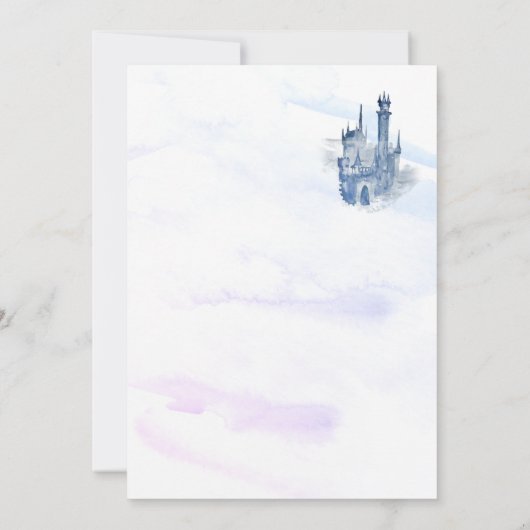 *~* Fantasie Sprookjes Middeleeuws Kasteel Bruilof Kaart (Achterkant)