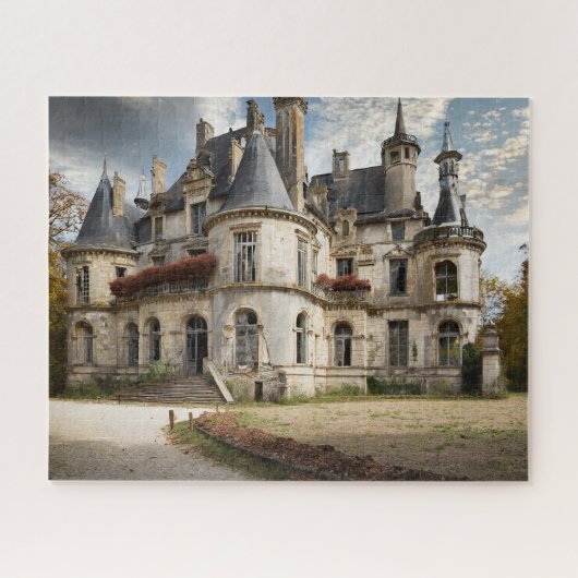 Fantasie Surreal Verlaten Frans Chateau Legpuzzel (Horizontaal)