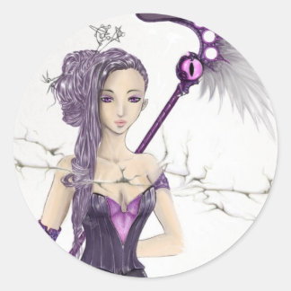 Fantasie tovenares ronde sticker
