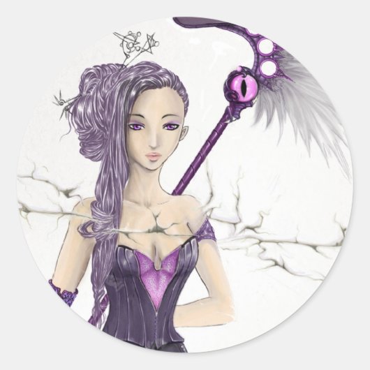 Fantasie tovenares ronde sticker (Voorkant)