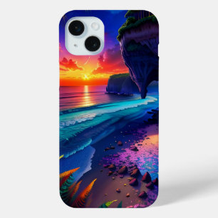 Fantasie Tropisch Strand Vier iPhone 15 Mini Hoesje
