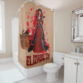 Fantasie Vampier Bloedteller Douchegordijn (In situ)