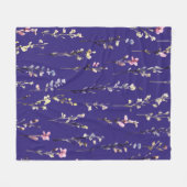 Fantasie van gekleurde bloemen fleece deken (Voorkant (Horizontaal))