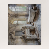 Fantasie verlaten Franse Chateau badkamer Legpuzzel (Verticaal)