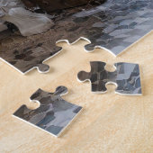 Fantasie verlaten Franse Chateau badkamer Legpuzzel (Zijkant)