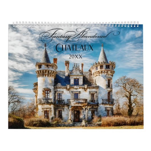 Fantasie verlaten Franse kastelen Kalender (Hoes)