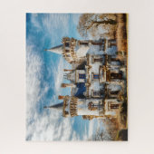 Fantasie verlaten ruïnes van Frans kasteel Legpuzzel (Verticaal)