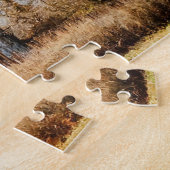 Fantasie verlaten ruïnes van Frans kasteel Legpuzzel (Zijkant)