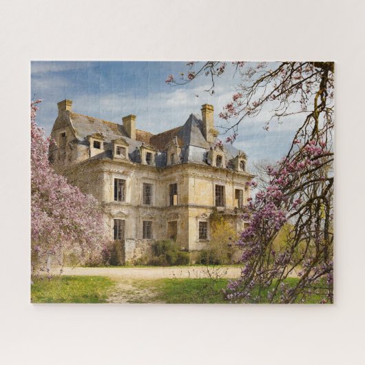 Fantasie Verval Frans Chateau in de lente Legpuzzel (Horizontaal)