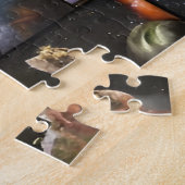 Fantasie vierkante collage van de ruimte legpuzzel (Zijkant)