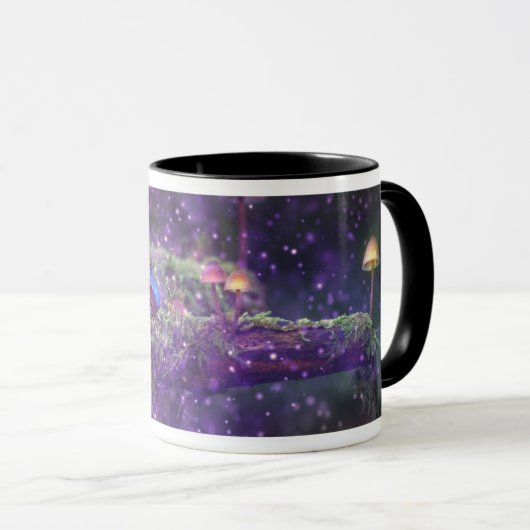 Fantasie Vlinders & Paddenstoelen Kunstwerk Mok (Voorkant rechts)