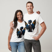 Fantasie Vrouw en Vlinder Vleugels AI Art T-shirt (Unisex)