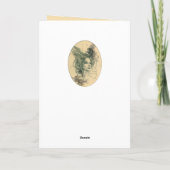 Fantasie Vrouw Vogelschedel Vleugels Surrealistisc Kaart (Achterkant)