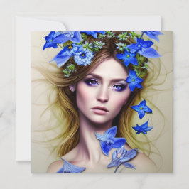 Fantasie Vrouwen Fairy Portret Notitiekaartje