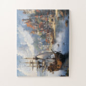 Fantasie Waterfront Village & Ship Legpuzzel (Verticaal)