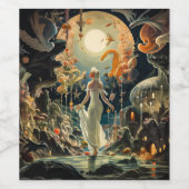 Fantasie Waterverf Wijn Etiket (Enkel label)