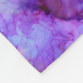 Fantasie waterverven, warme tinten : fleece deken (Hoek)