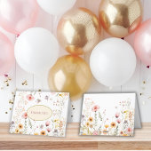 Fantasie wilde bloem fee eerste bedankkaart