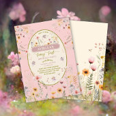 Fantasie wilde bloem fee eerste Uitnodiging