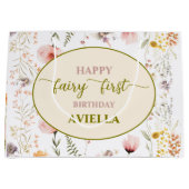 Fantasie wilde bloem fee eerste verjaardag Gift Ba Groot Cadeauzakje (Voorkant)