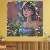 *~ Fantasie Wilde Bloemen AP56 Kunst het Schildere Canvas Afdruk (Insitu (Woonkamer))