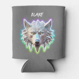 Fantasie Witte Wolf Hoofd Blikjeskoeler