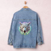 Fantasie Witte Wolf Hoofd Denim Jacket (Hangar)