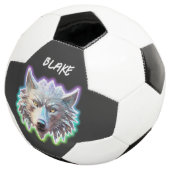 Fantasie Witte Wolf Hoofd Voetbal (Drie kwart)