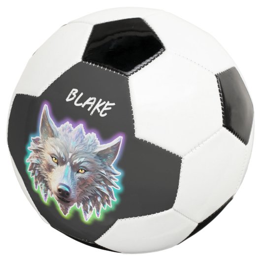 Fantasie Witte Wolf Hoofd Voetbal (Drie kwart)