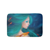 fantasie zee zeemeermin met rode vissen Bath Mat (Voorkant)