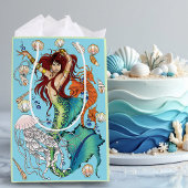 Fantasie Zeemeermin Blauwgroen Staart Medium Cadeauzakje