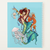 Fantasie Zeemeermin Blauwgroen Staart Planner (Achterkant)