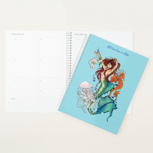Fantasie Zeemeermin Blauwgroen Staart Planner (Display)