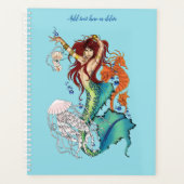Fantasie Zeemeermin Blauwgroen Staart Planner (Voorkant)