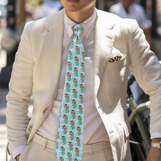 Fantasie Zeemeermin Blauwgroen Staart Stropdas