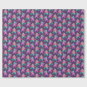 Fantasie Zeemeermin Patroon met Onderwater Element Cadeaupapier (Vlak)