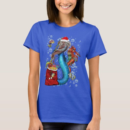 Fantasie Zeemeermin Sinterklaas T-shirt (Voorkant)