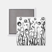 fantasiebloemen magneet (Voorkant / Achterkant)