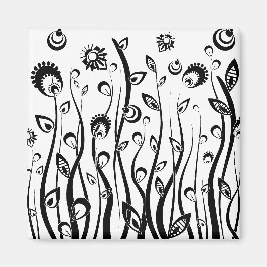 fantasiebloemen magneet (Voorkant)