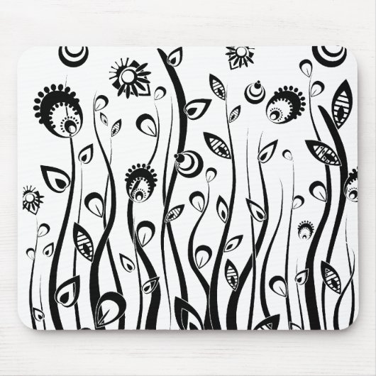 fantasiebloemen muismat (Voorkant)