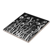 fantasiebloemen tegeltje (Zijkant)