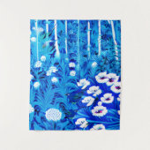 Fantasiebos met bloemen en vogels wandkleed (Voorkant)