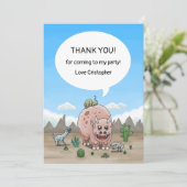 Fantasiedinosaurus Bedankkaart (Staand voorkant)