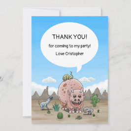 Fantasiedinosaurus Bedankkaart