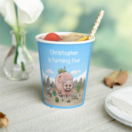 Fantasiedinosaurus Papieren Bekers