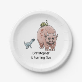 Fantasiedinosaurus Papieren Bordje