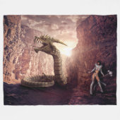 FANTASIEDRAAK FLEECE DEKEN (Voorkant (Horizontaal))