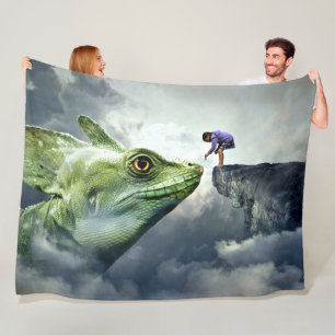 FANTASIEDRAAK FLEECE DEKEN