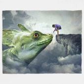 FANTASIEDRAAK FLEECE DEKEN (Voorkant (Horizontaal))