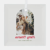 Fantasiefamilie met kerstach glas ornament (Achterkant)